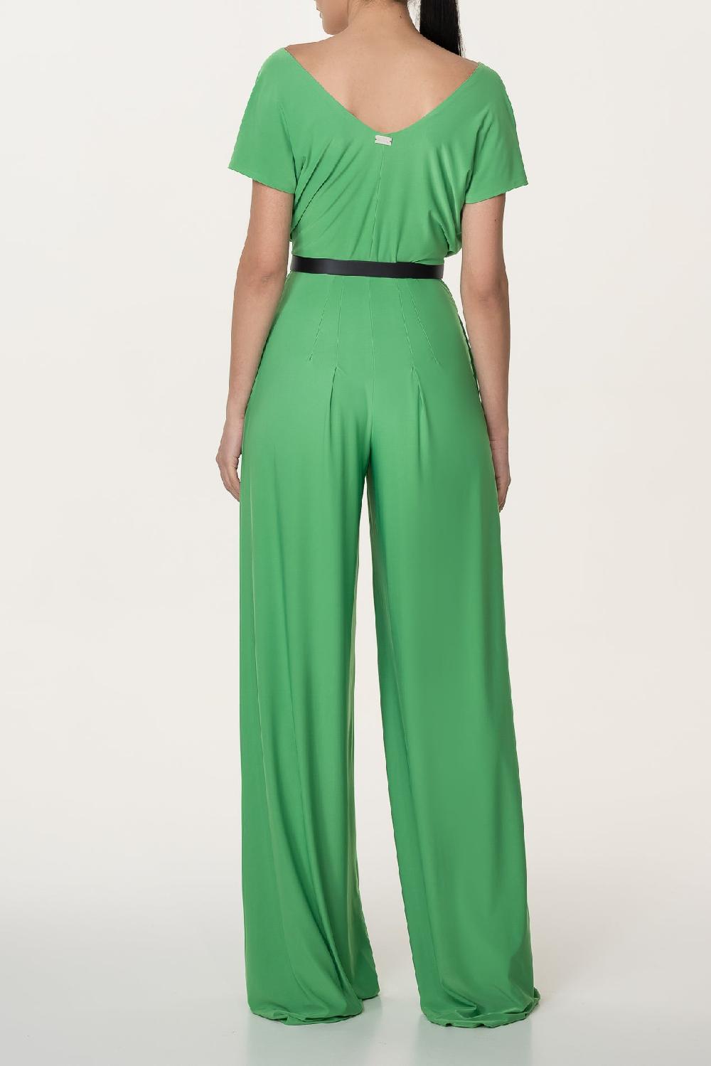 Rhea Costa Joan Emerald Jersey Jumpsuit