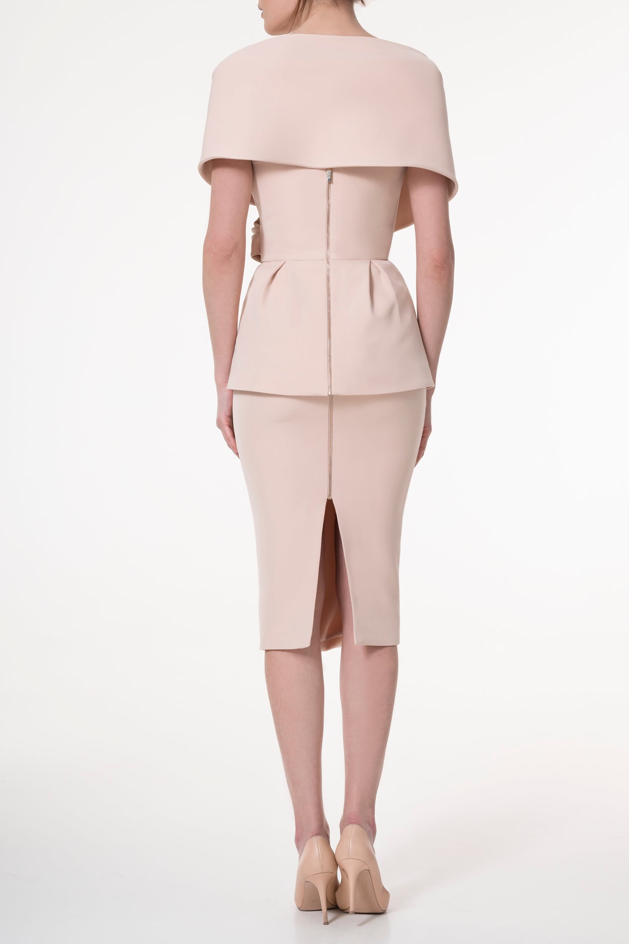 Rhea Costa Kavya Crepe Top In Nude Rose