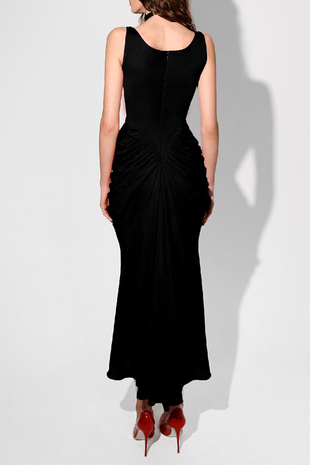 Rhea Costa Kiara Ankle Length Dress In Black