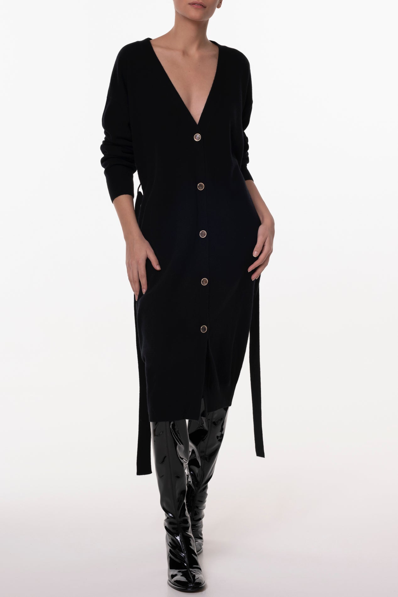 rhea costa Lani Cashmere Long Cardigan In Embassy