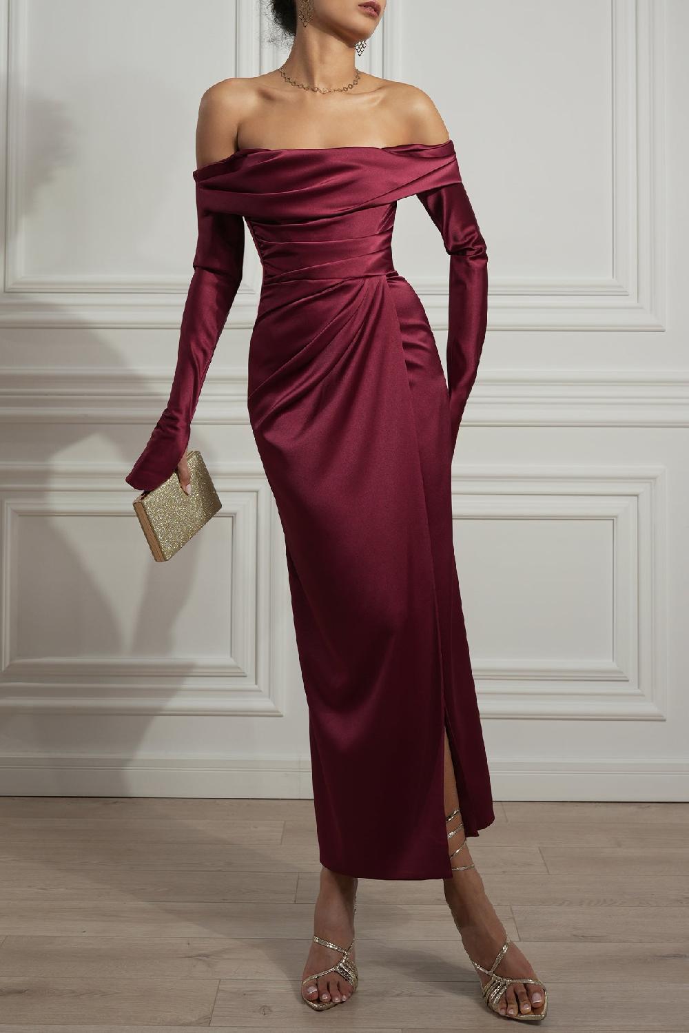 rhea costa Lara Satin Midi Dress