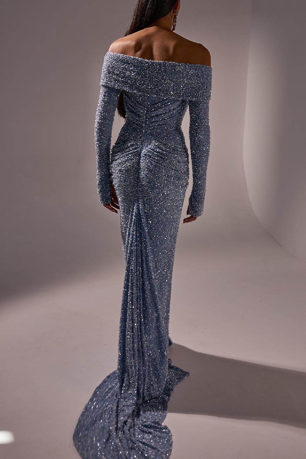 Rhea Costa Lorene Dress In Sky-Blue