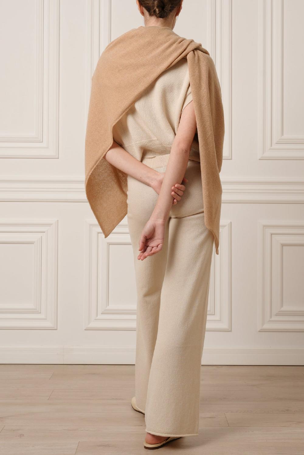 Rhea Costa Lux Cashmere Scarf In Dune