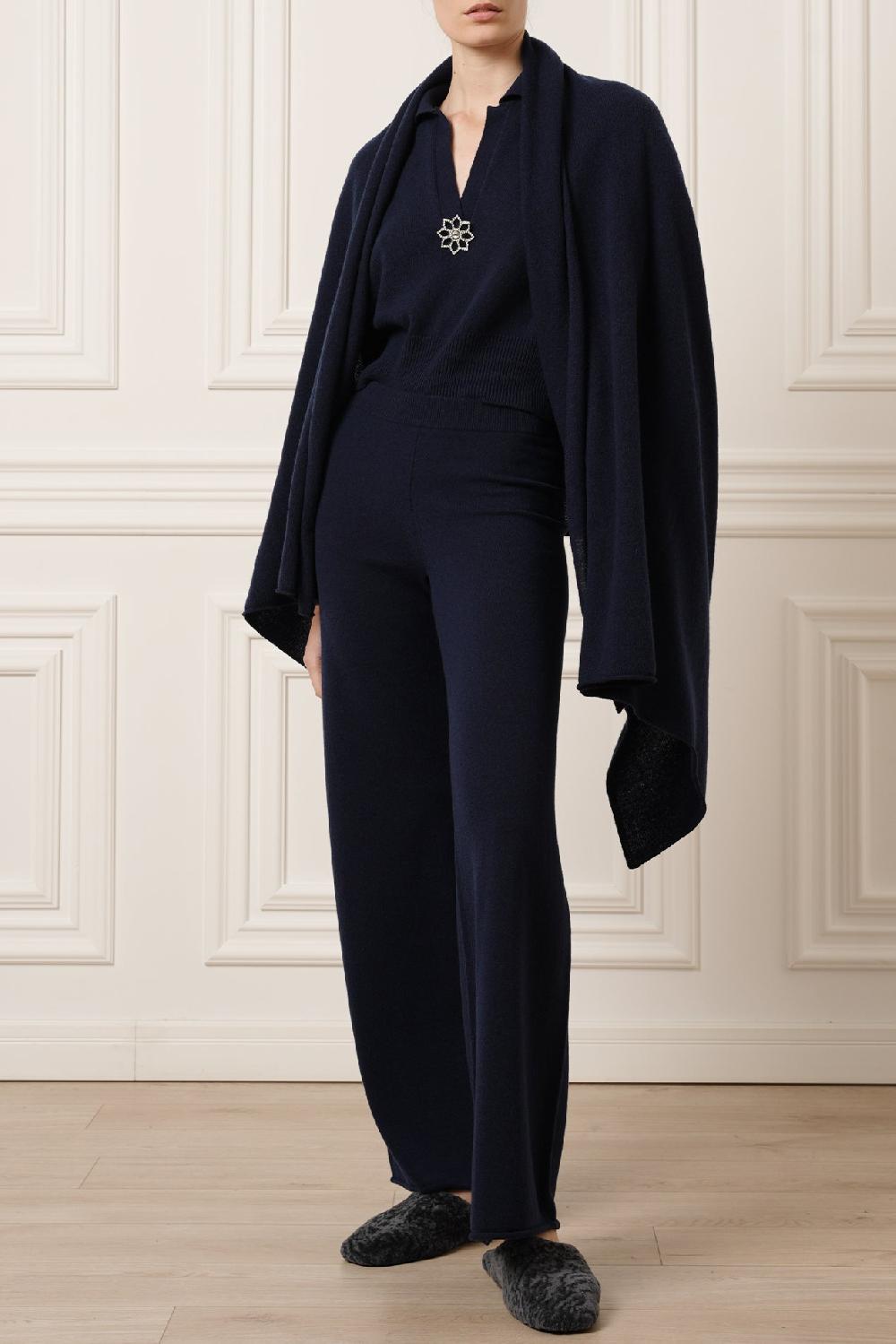 Rhea Costa Lux Cashmere Scarf In Neptune