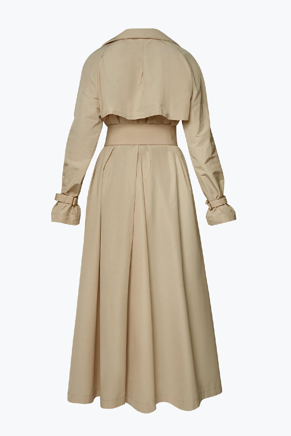 Rhea Costa Marlene Trench Coat In Butter