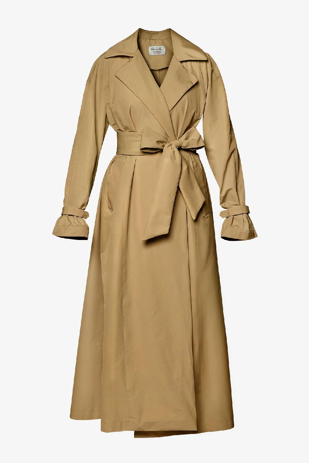 Rhea Costa Marlene Trench Coat In Camel