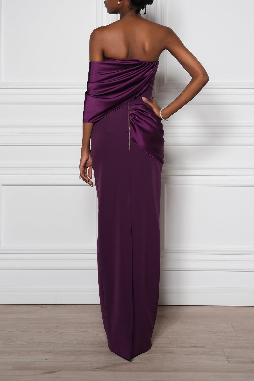 Rhea Costa Marwa Long Dress In Plum