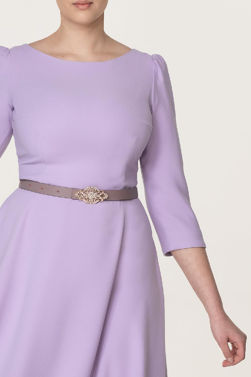 Rhea Costa Nicole Orchid Crepe Midi Dress