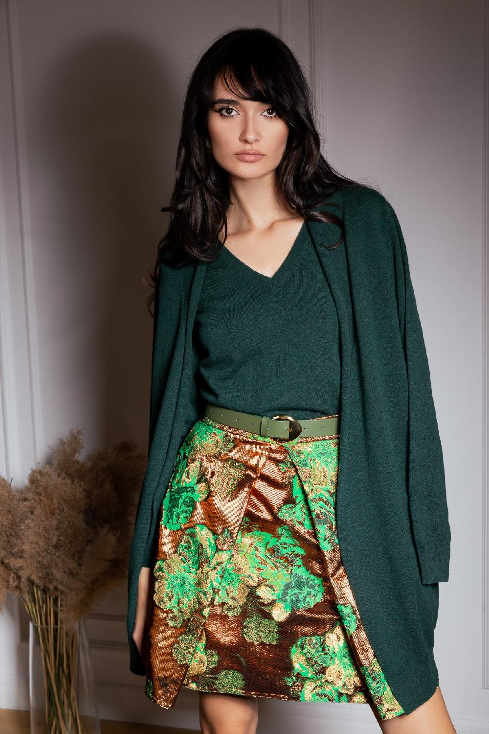 Rhea Costa Noor Cashmere Cardigan In Spruce