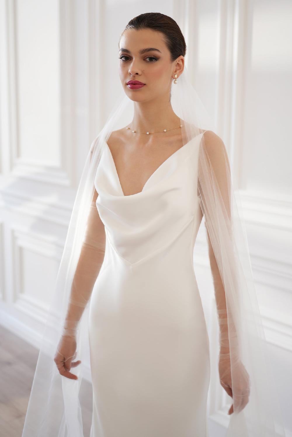 Rhea Costa Paloma Ivory Slip Dress