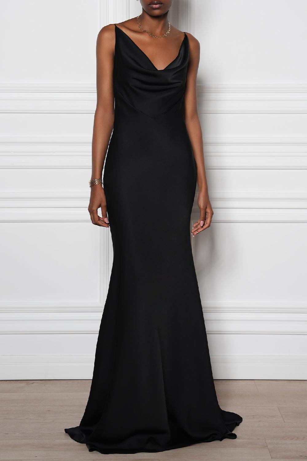 rhea costa Paloma Slip Dress In Black