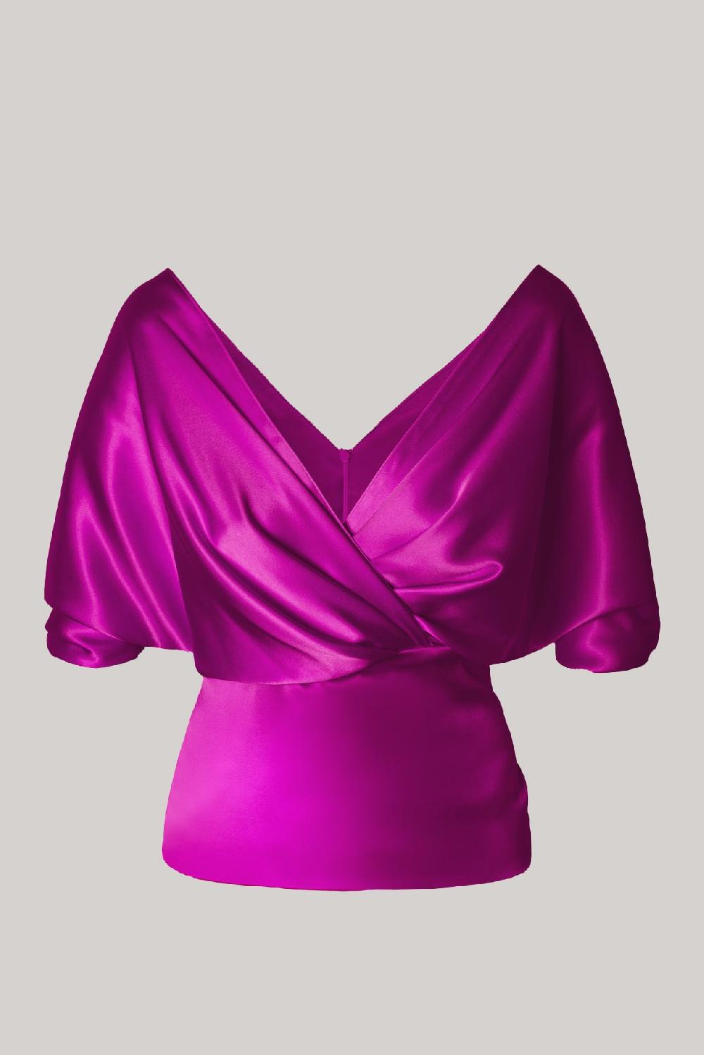 rhea costa Reese Silk Top In Amethyst