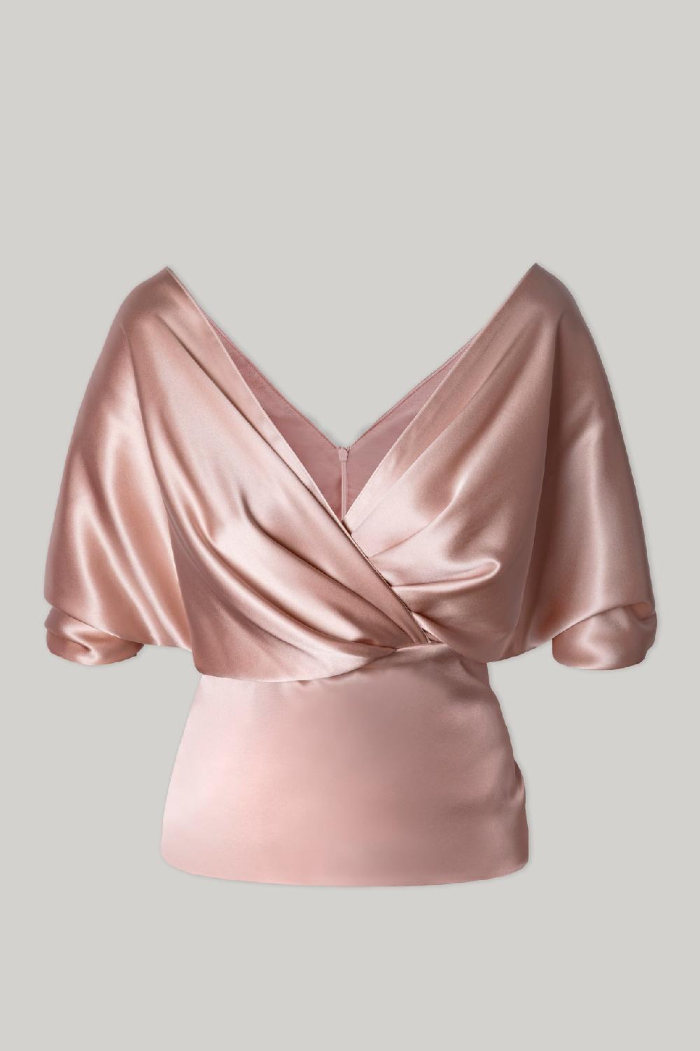 rhea costa Reese Silk Top In Rose