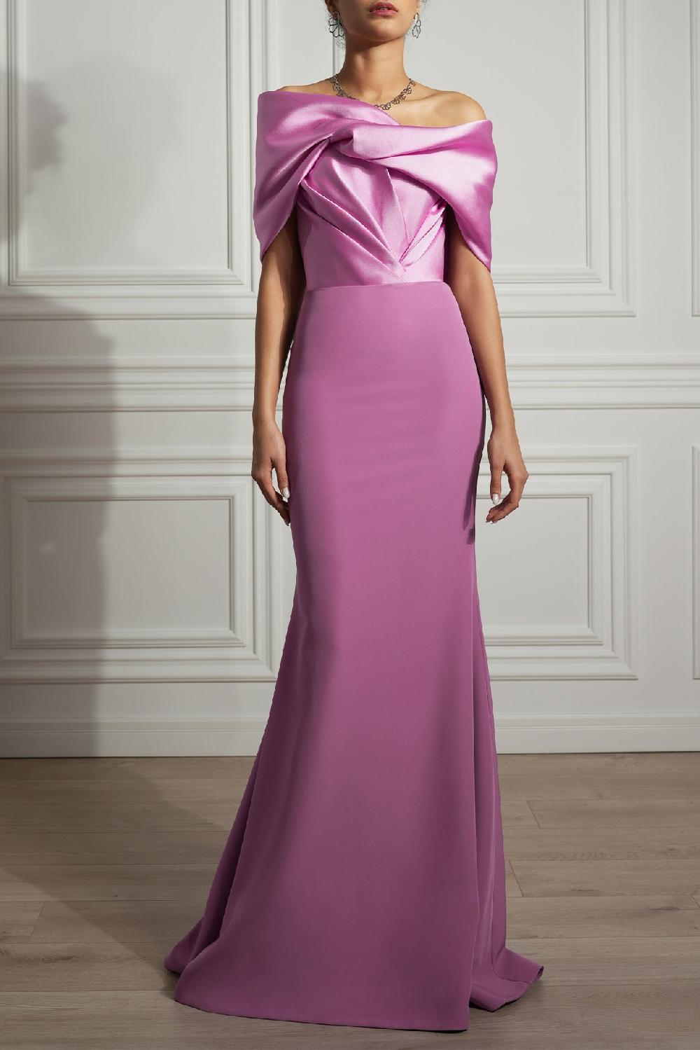 rhea costa Rovena Hydrangea Mermaid Dress