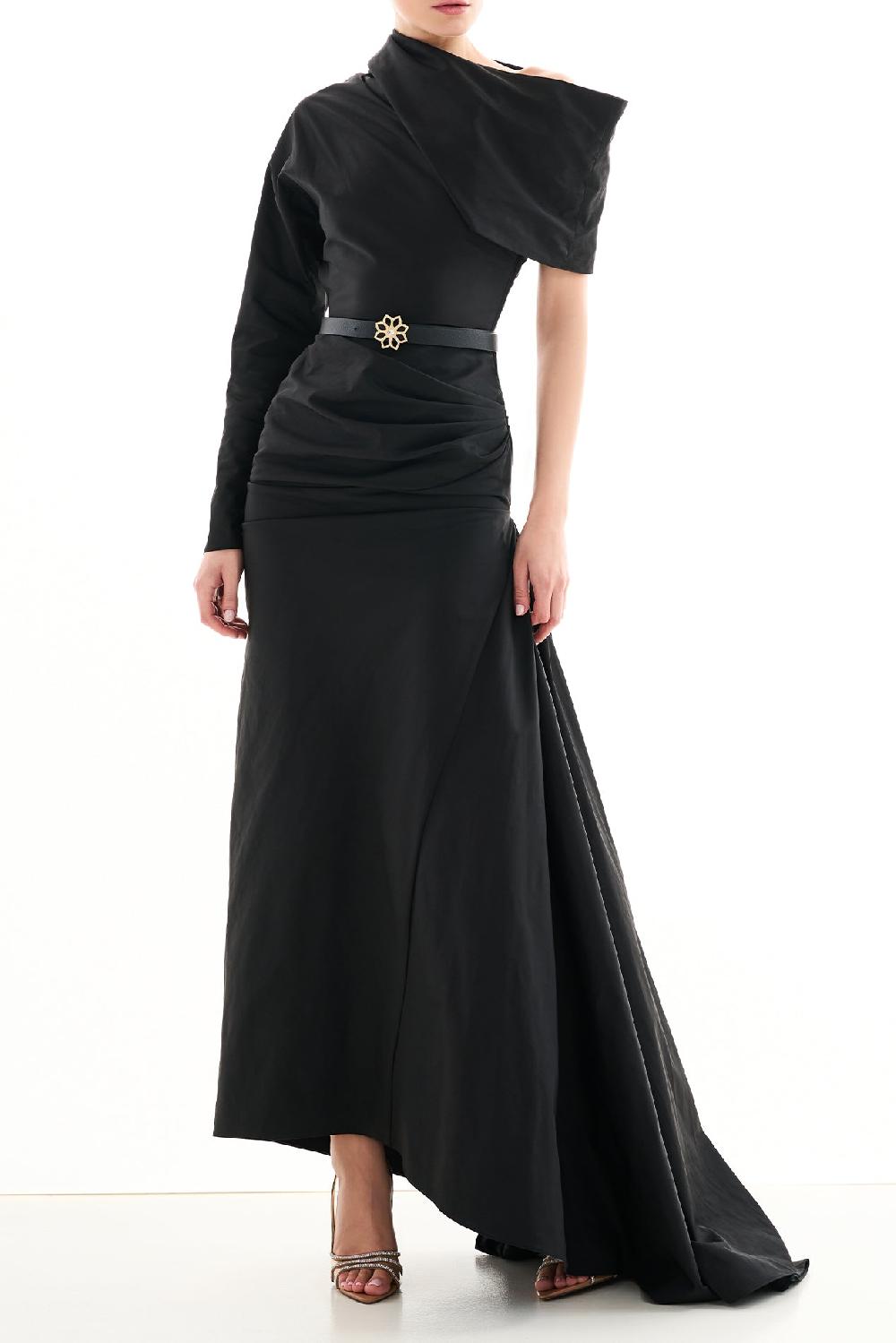 rhea costa Samara Long Dress In Black