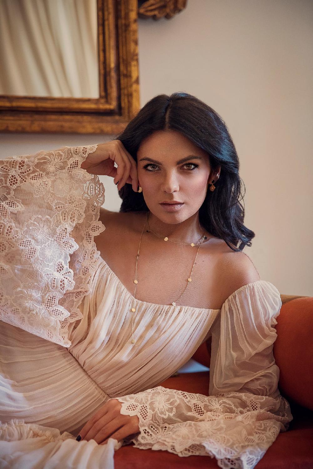 Rhea Costa Seren Boho Silk Long Dress In Blush