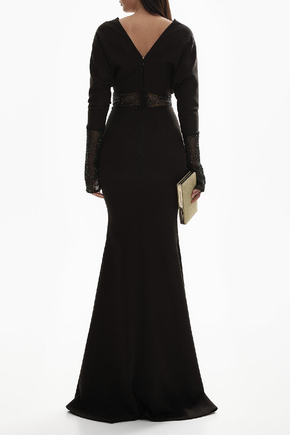 Rhea Costa Sofia Sprinkles Embroidery Crepe Dress