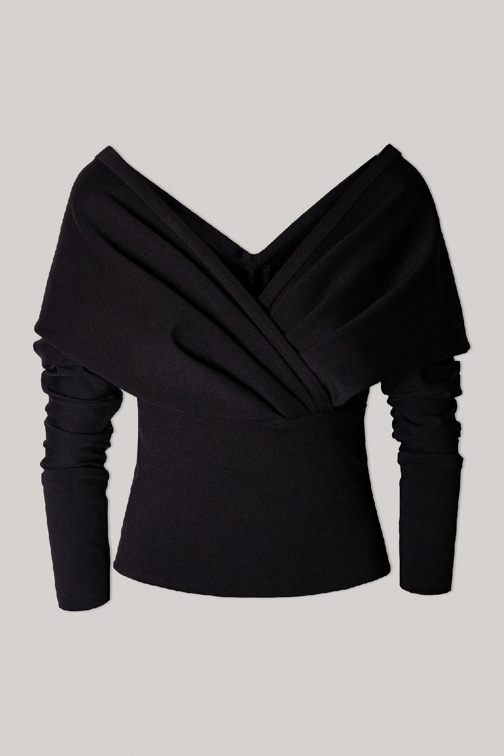 Rhea Costa Sofia Stretchy Top In Black