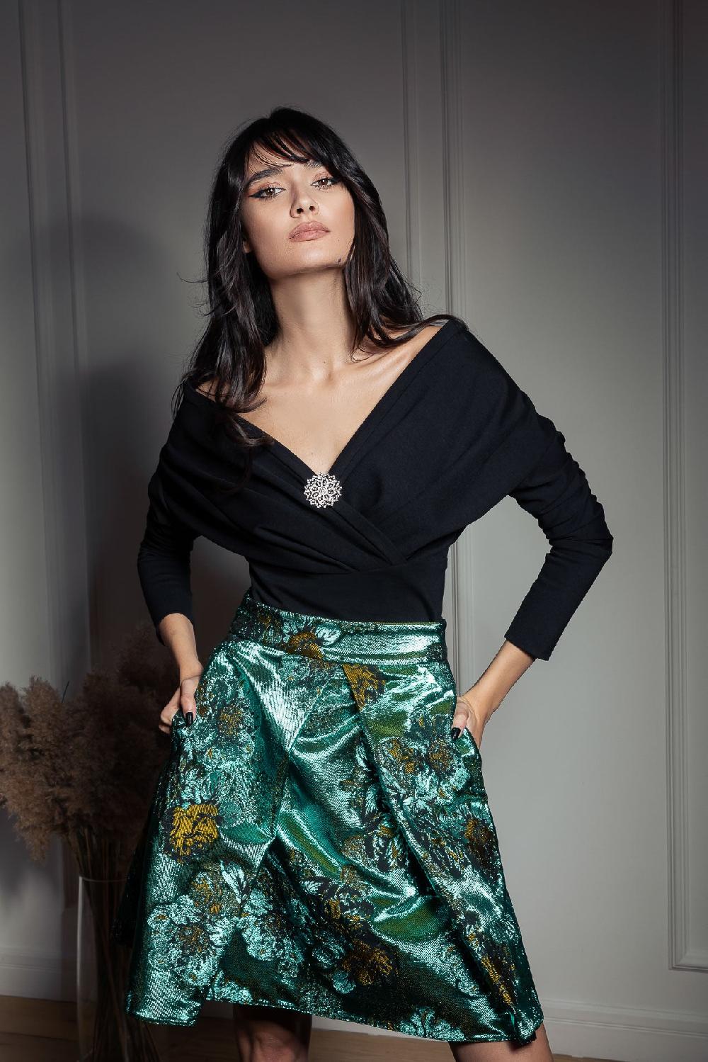 Rhea Costa Sofia Stretchy Top In Black