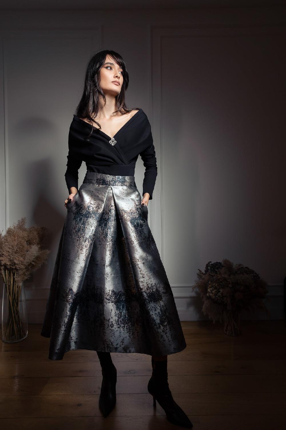 Rhea Costa Sofia Stretchy Top In Black