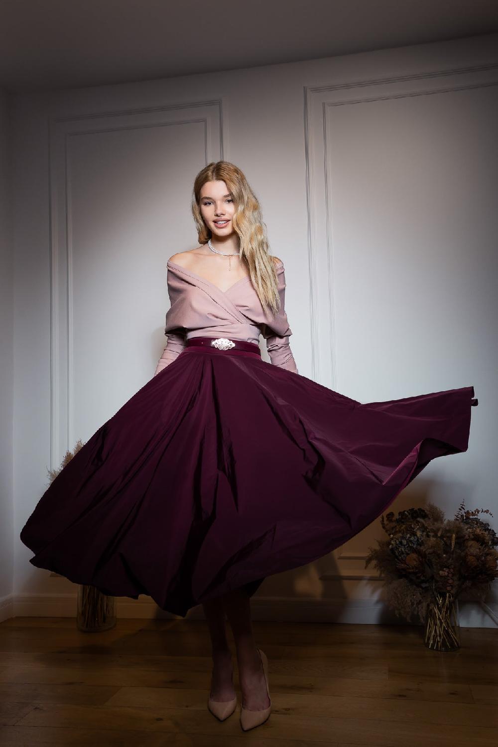 Rhea Costa Sofia Stretchy Top In Blush