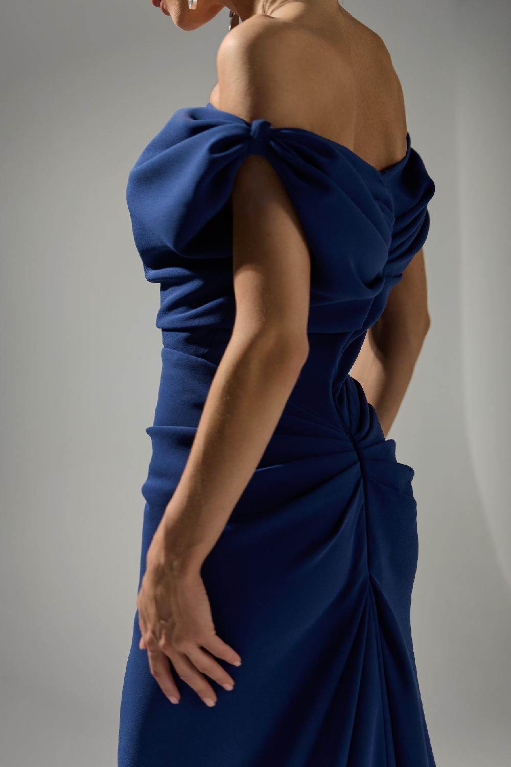 Rhea Costa Sylvie Long Dress In Sapphire