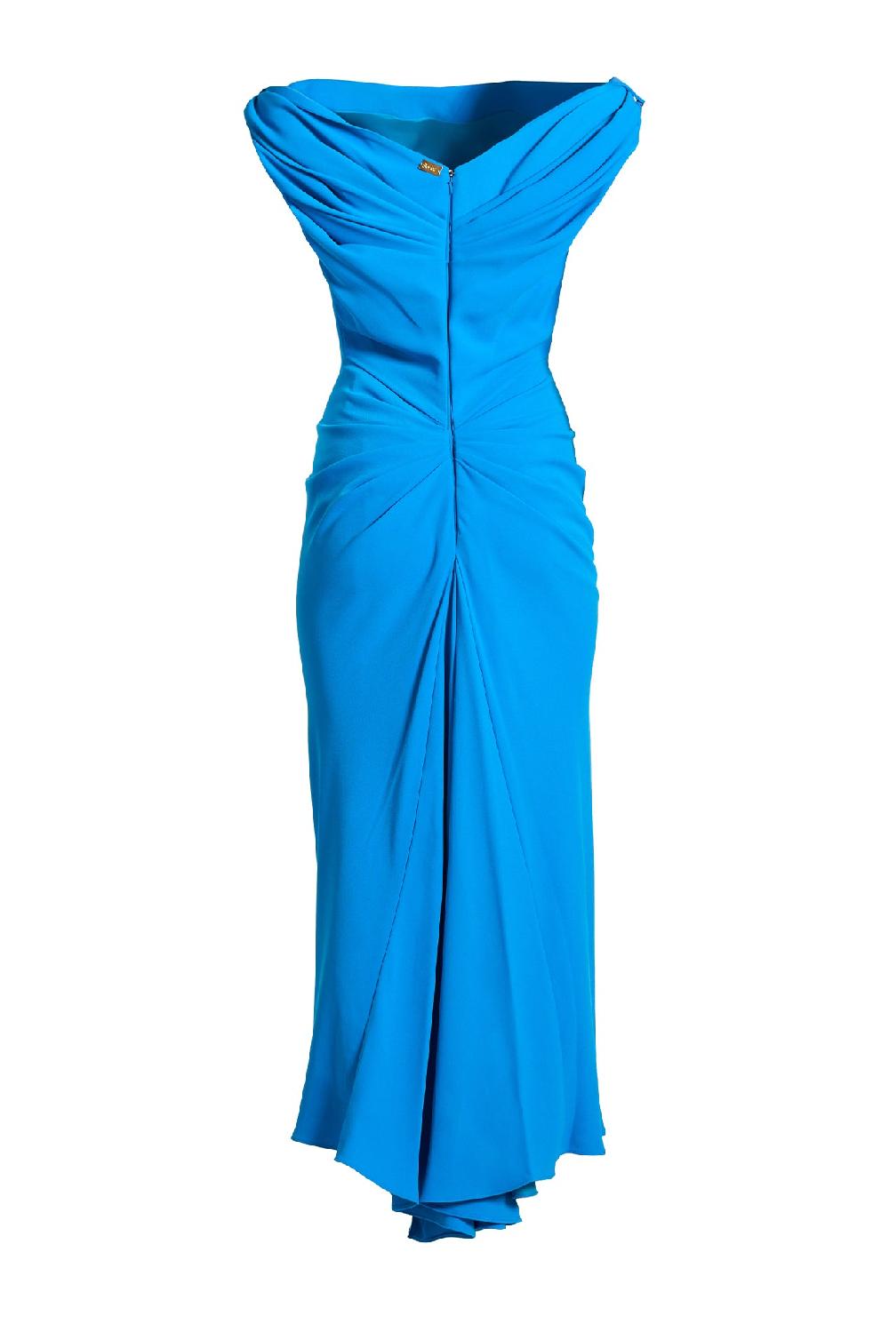 Rhea Costa Sylvie Midi Dress In Electric-Blue