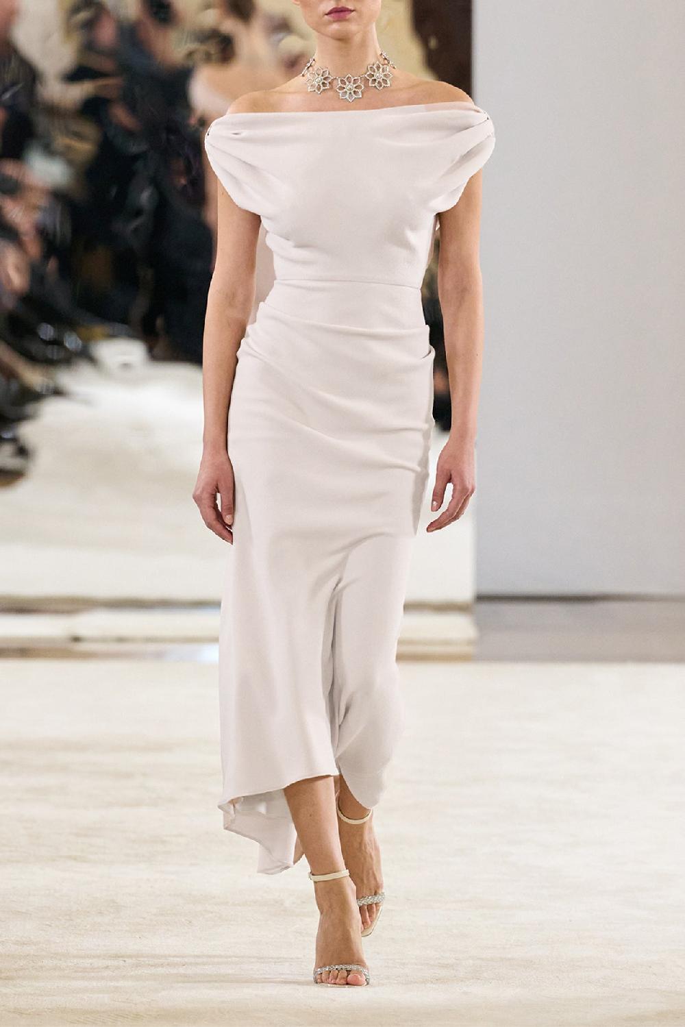 Rhea Costa Sylvie Midi Dress In Off-White