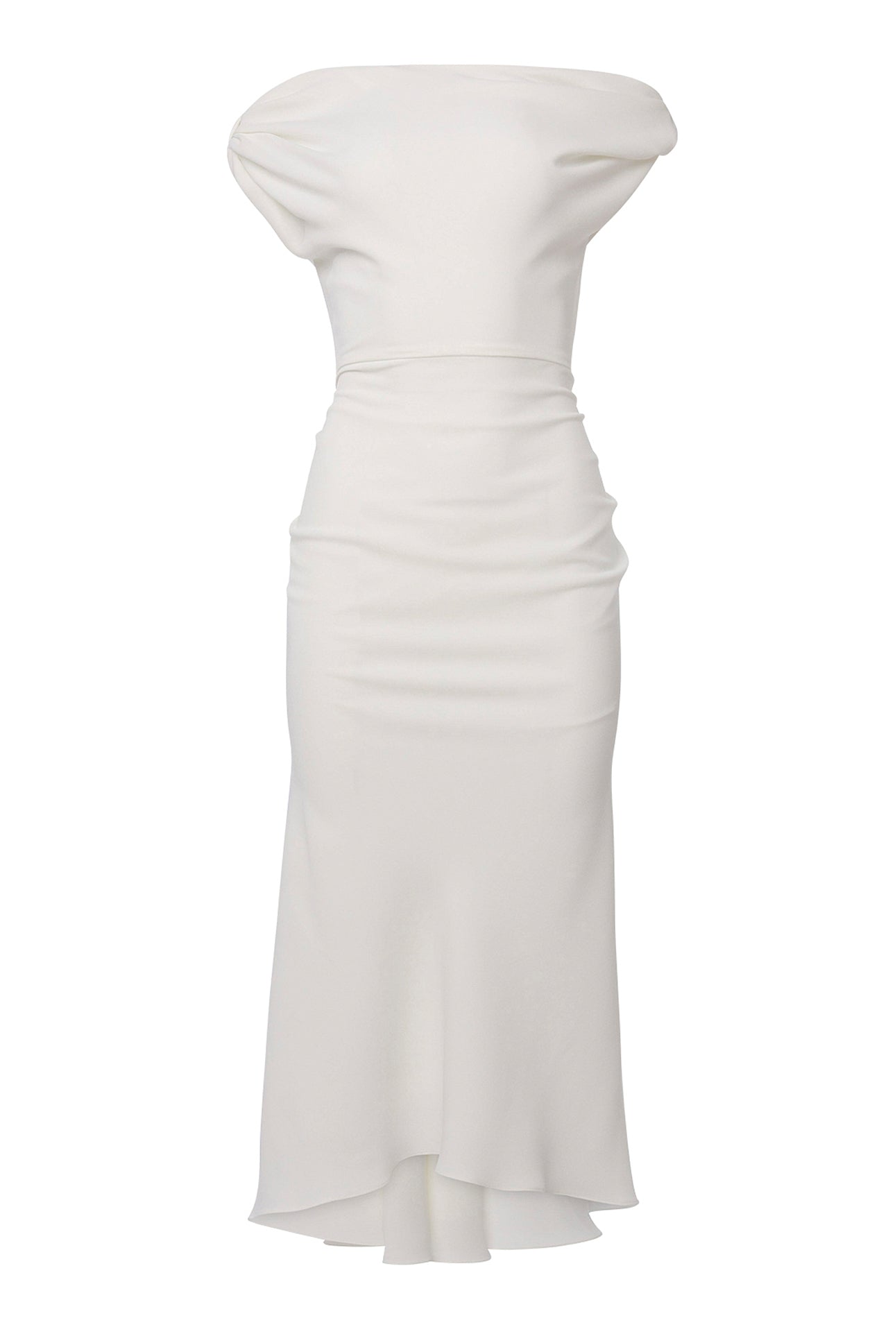 rhea costa Sylvie Midi Dress In Off-White