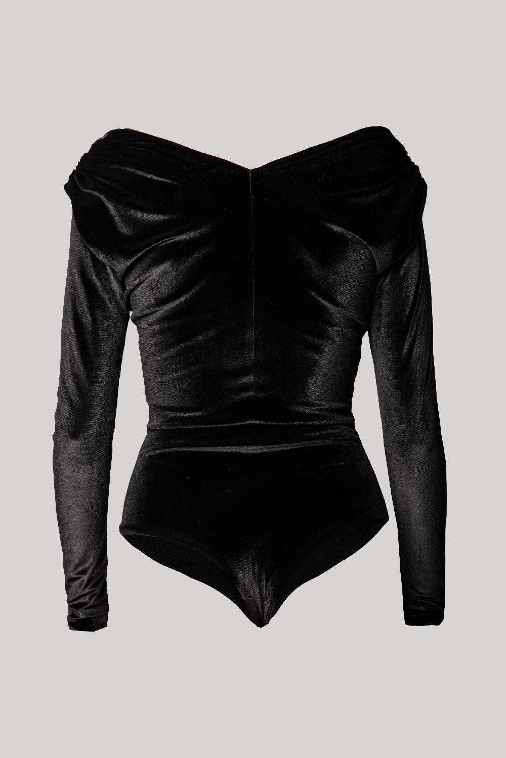 Rhea Costa Unique Stretchy V-Neck Velvet Body