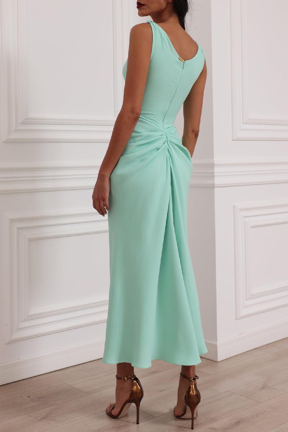 Rhea Costa Valeria Midi Dress In Soft-Mint
