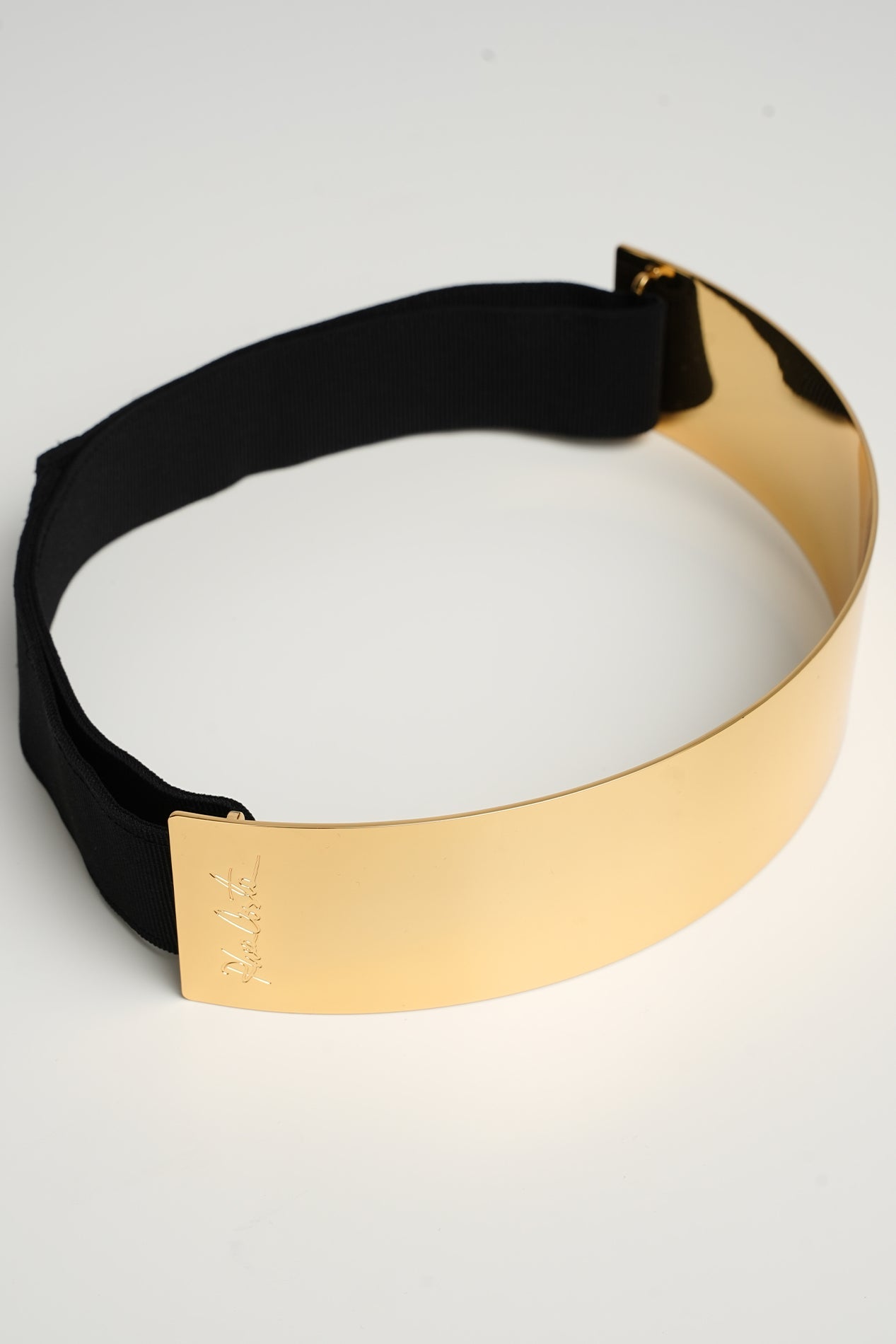 Rhea Costa Xenis Front Metal Belt In Gold-Plated