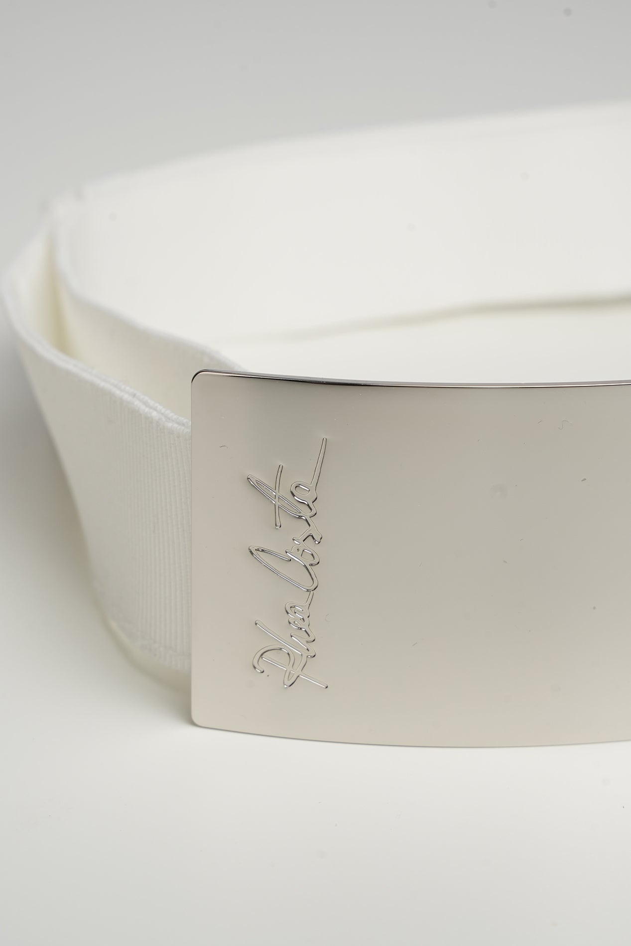 Rhea Costa Xenis Front Metal Belt In Silver-tone