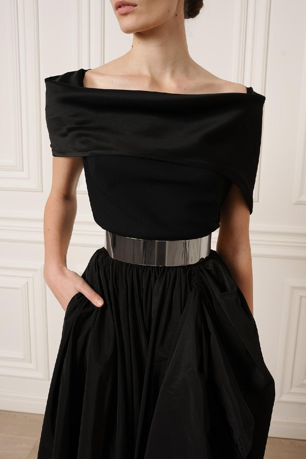 Rhea Costa Xenis Full Metal Belt In Silver-tone