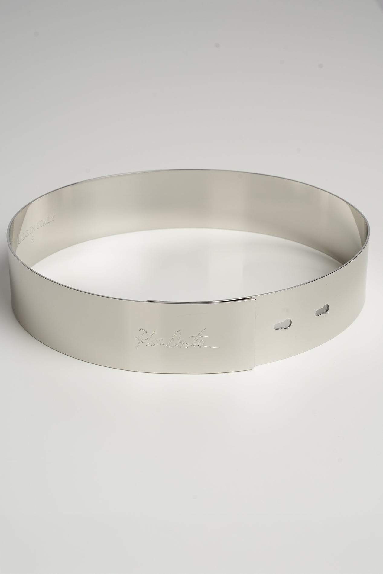 rhea costa Xenis Full Metal Belt In Silver-tone