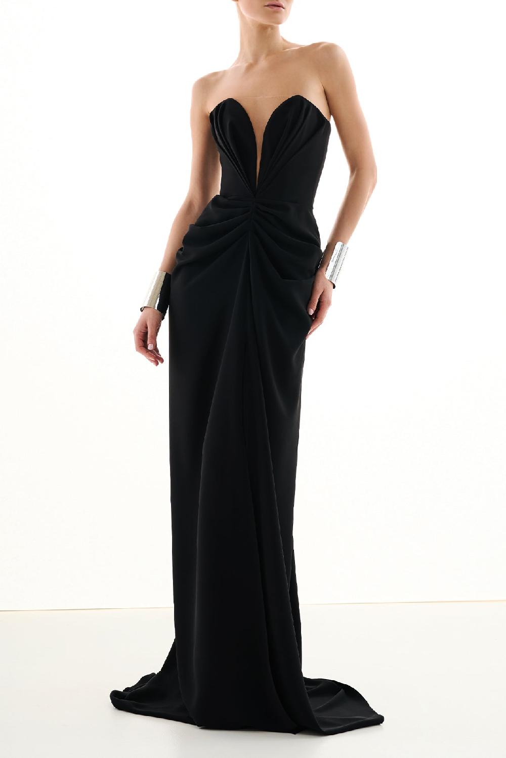rhea costa Yuno Long Dress In Black
