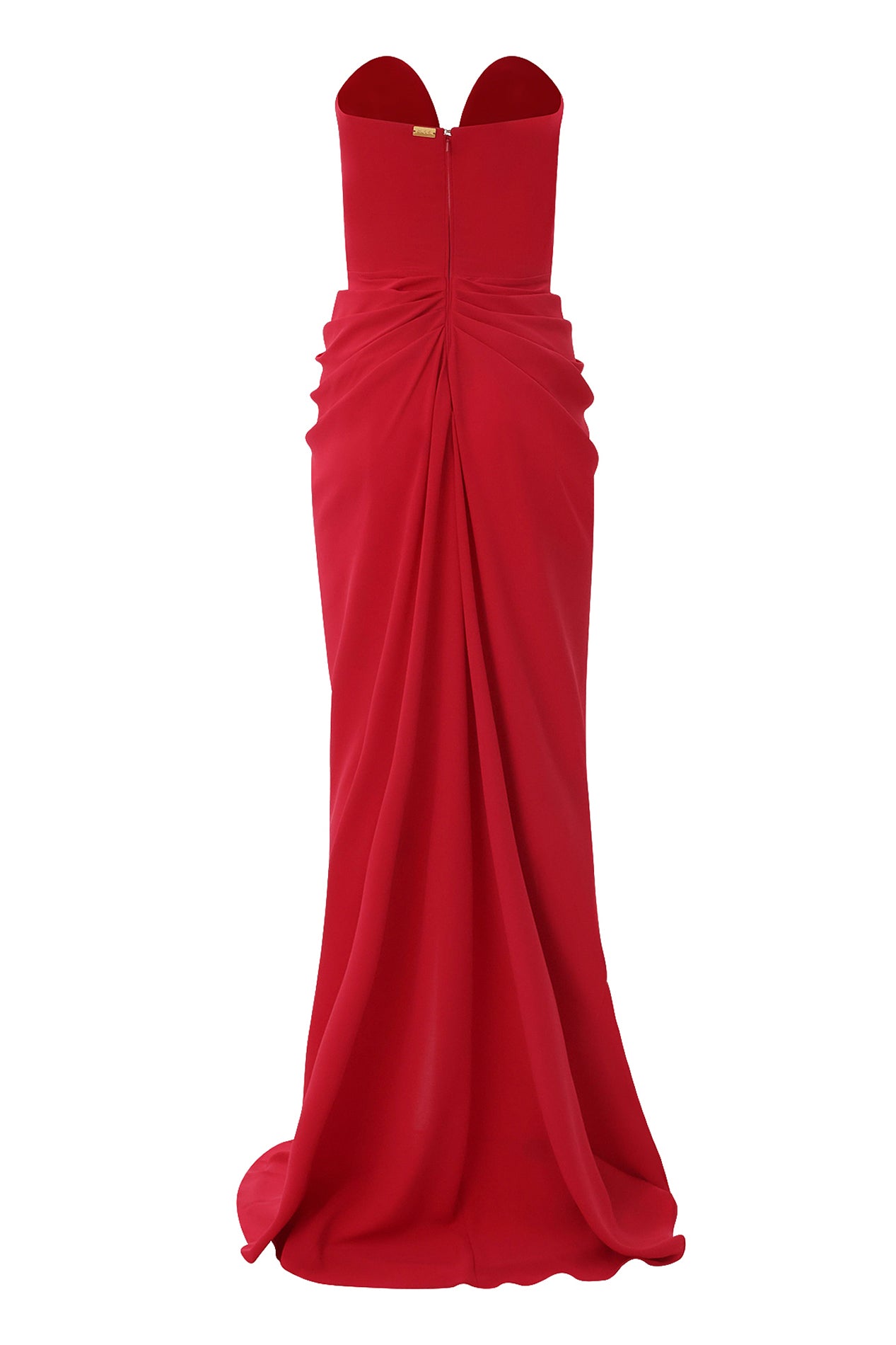 Rhea Costa Yuno Long Dress In Ruby-Red