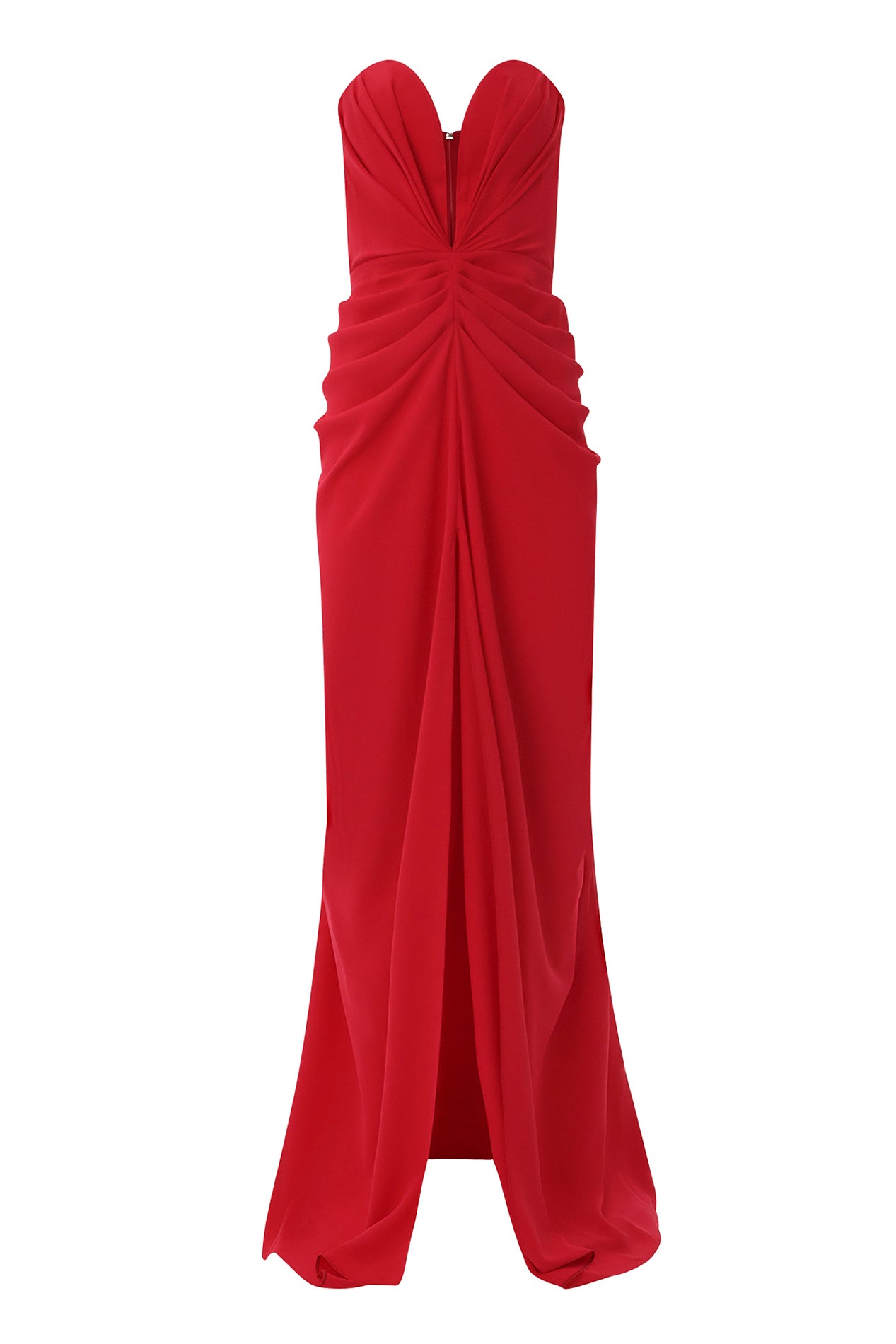 rhea costa Yuno Long Dress In Ruby-Red