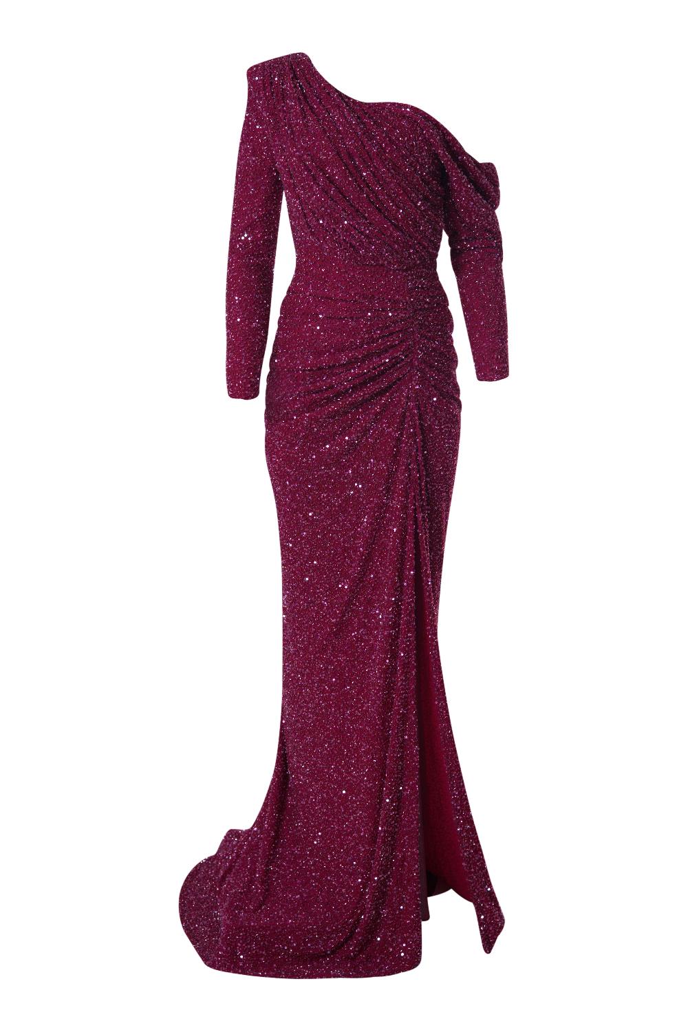 Rhea Costa Zeina Dress In Sour-Cherry
