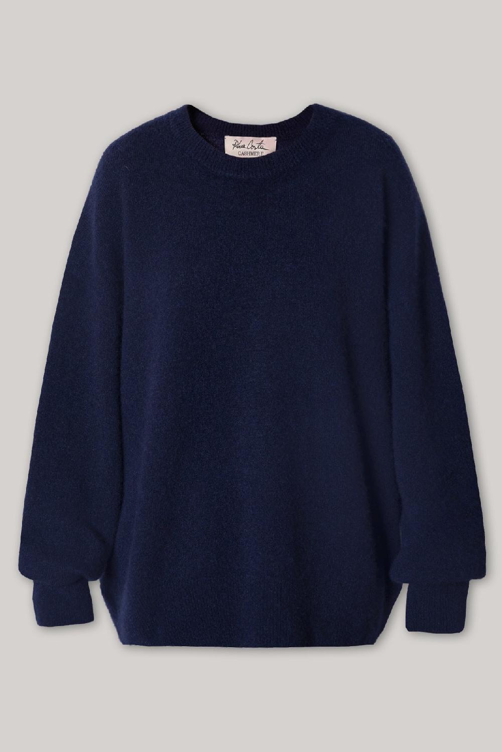 rhea costa Sariel Cashmere and Silk-blend Sweater In Blue
