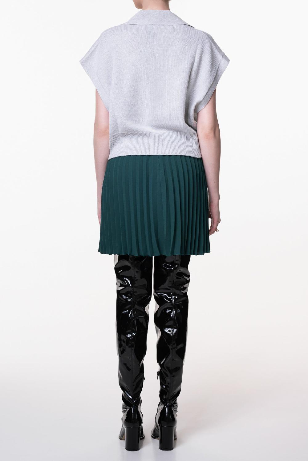 Rhea Costa Shiya V-Neck Cashmere Sweater Vest In Pumice