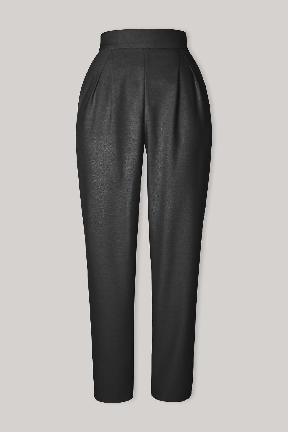 rhea costa Structured Conic Wool Pants in Anthracite