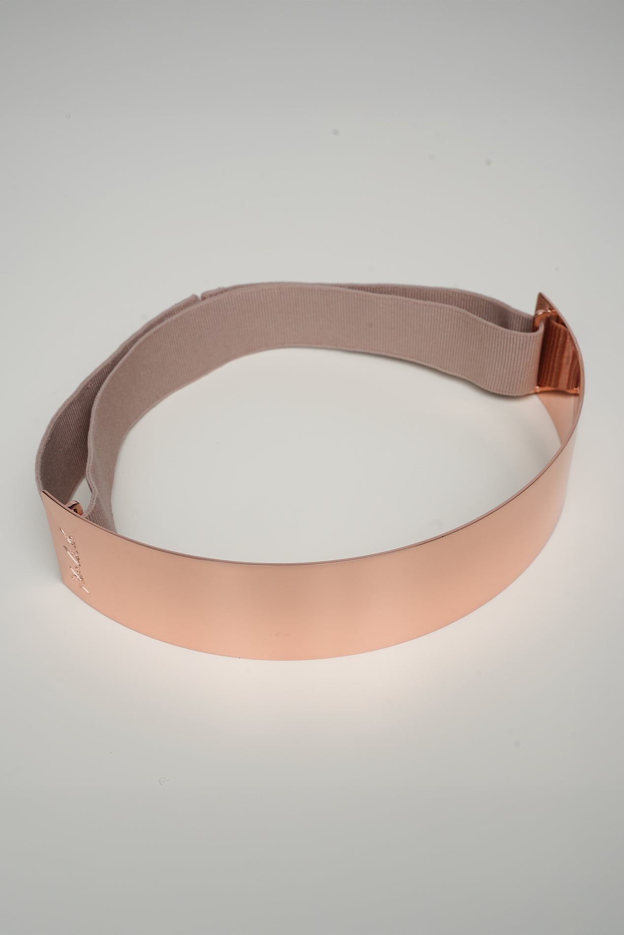 Rhea Costa Xenis Front Metal Belt In Rose Gold-Plated