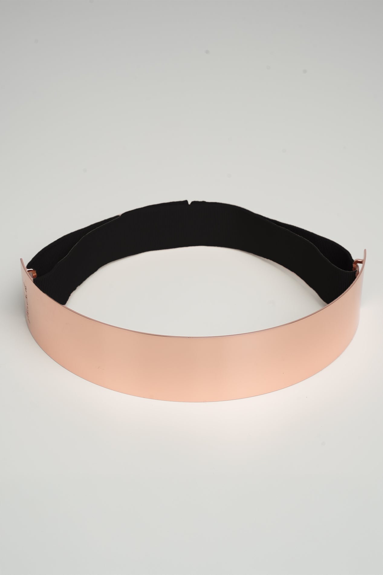 rhea costa Xenis Front Metal Belt In Rose Gold-Plated