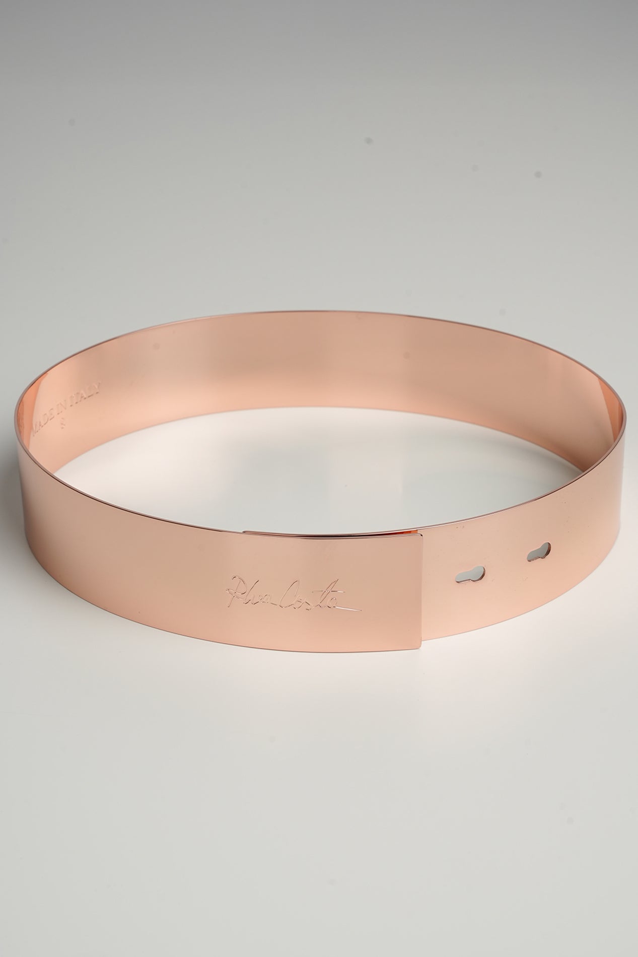 rhea costa Xenis Full Metal Belt In Rose Gold-Plated