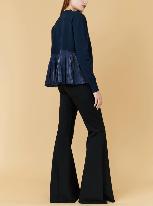 Rhié BACK PLEAT PULLOVER NAVY