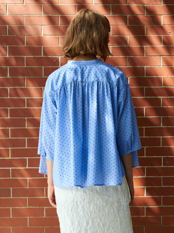 Rhié CHARLOTTE POPOVER SHIRT BLUE