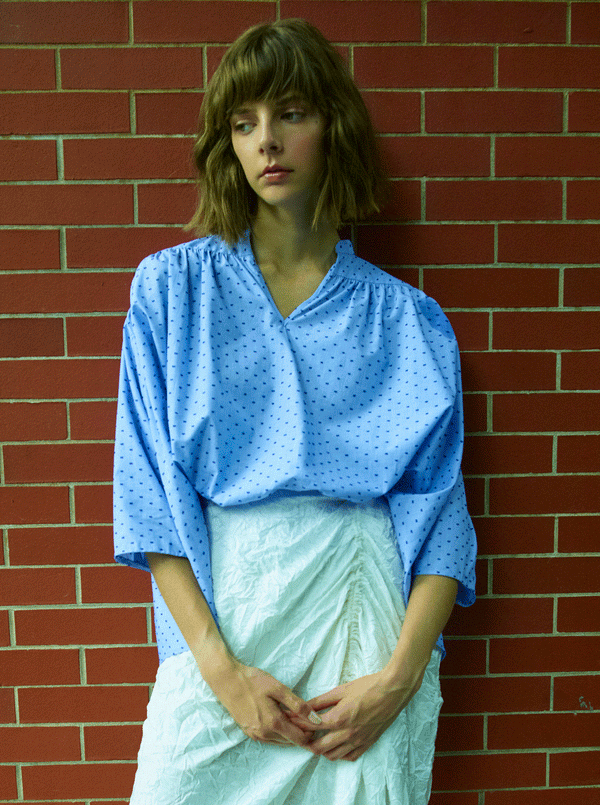 Rhié CHARLOTTE POPOVER SHIRT BLUE