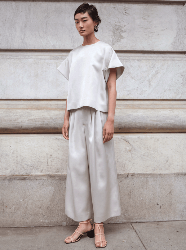 Rhié DIA DOUBLE SATIN PANT ALMOND