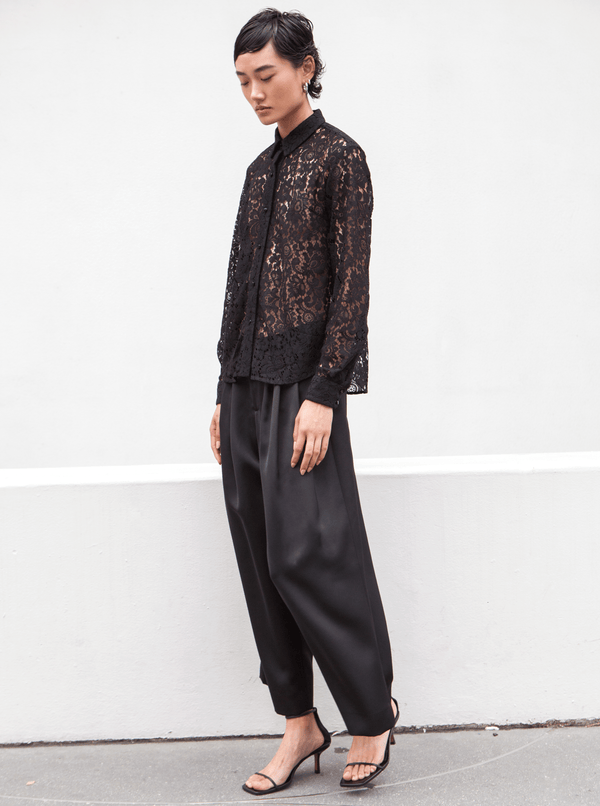 Rhié DIA DOUBLE SATIN PANT BLACK